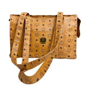 MCM Visettos Cognac Tote Bag 💼 Brown
